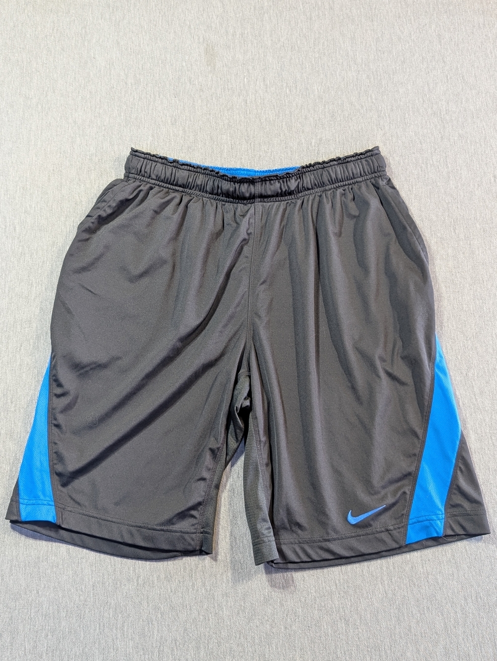 Nike Dri-Fit Gym Shorts Men's Large Black Blue